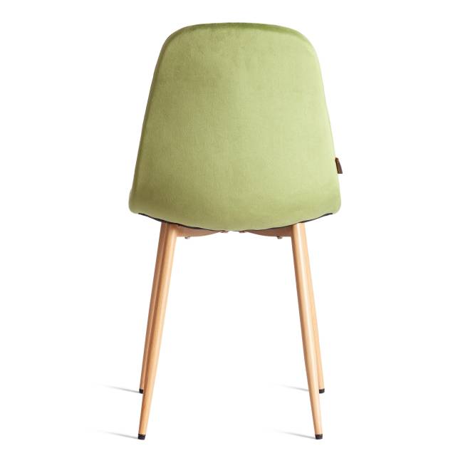 Стул Бриз/Breeze (мод.JSC-58)/2 шт. в упаковке велюр/металл, 44х53х86см, зеленый HLR54/натуральный (Комплект из 2 шт.) зеленый Велюр/металл