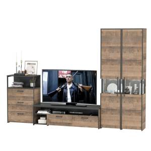 Лофт мебель для гостиной Трувор № 38 цвет дуб гранж песочный/интра