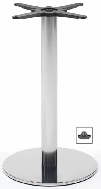 Подстолье металлическое Tiffany полированный стальной Ø450х730 мм