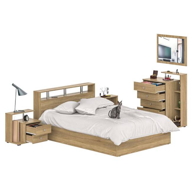 Спальный гарнитур Камелия № 5 цвет дуб сонома