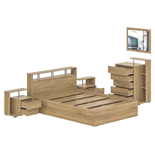 Спальный гарнитур Камелия № 5 цвет дуб сонома