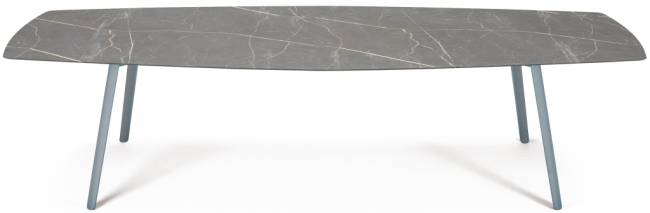 Стол ламинированный Squid голубой, черный мрамор Сахара 2990х1290х730 мм