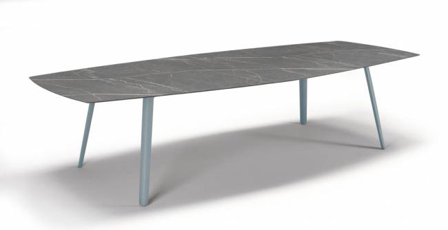 Стол ламинированный Squid голубой, черный мрамор Сахара 2990х1290х730 мм