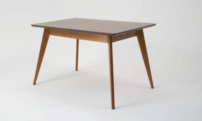 Стол Сканди 120 орех со стульями Франк Орех велюр бежевый