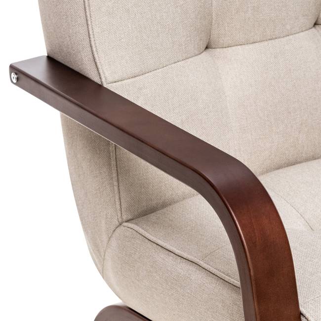 Кресло Leset Модена Орех текстура Malmo 05 (бежевый) Кресло Leset Модена Орех текстура Malmo 05 (бежевый)