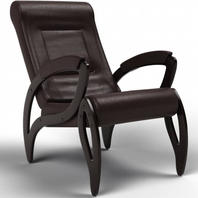 Кресло для отдыха Зельден, экокожа венге