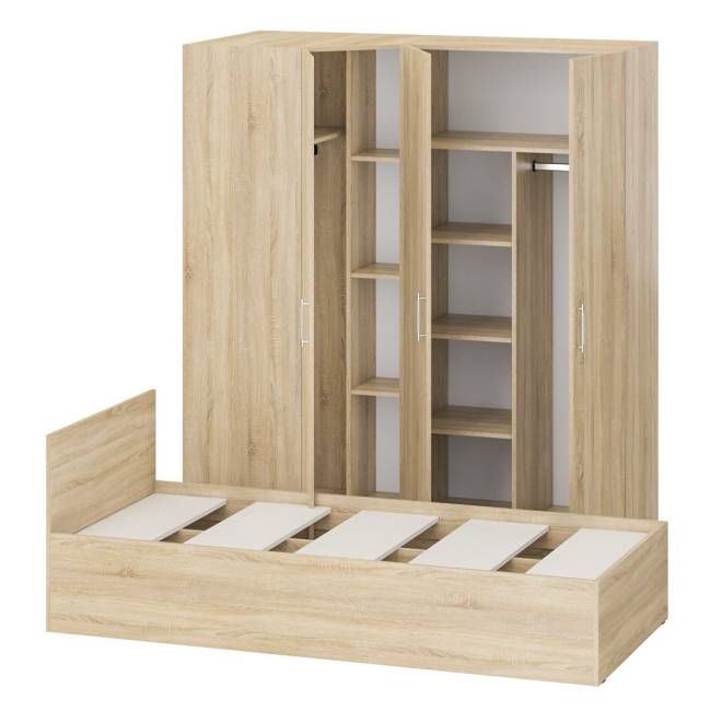 Гарнитур Спальный № 2 Стандарт с кроватью 900 цвет дуб сонома