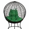 Кресло из ротанга Orbis  зеленая подушка