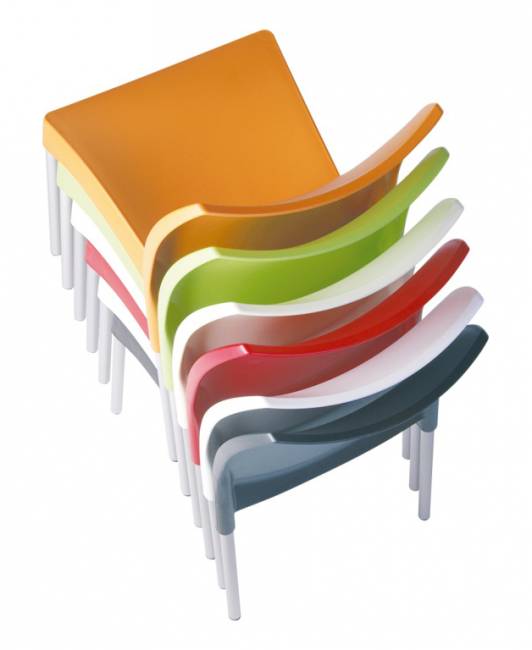 Стул пластиковый Vita темно-серый 440х530х800 мм