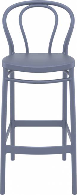 Стул пластиковый барный Victor Bar 75 темно-серый 450х520х1060 мм