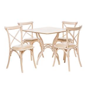 Набор мебели для кухни Leset Тор квадратный + Грид Белёный дуб Ваниль Белёный дуб