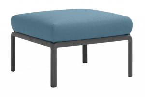 Пуф пластиковый с подушкой Komodo Pouf антрацит, синий 700х700х490 мм