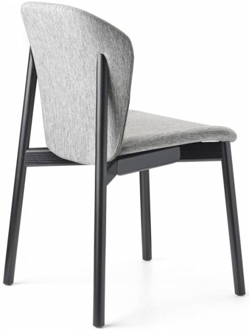 Стул деревянный с обивкой Natural Finn черный ясень, светло-серый 490х540х790 мм Стул деревянный с обивкой Natural Finn черный ясень, светло-серый 490х540х790 мм