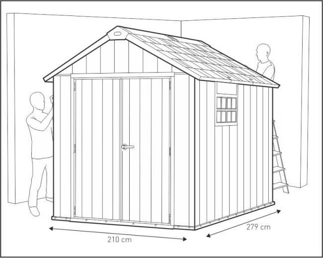 Сарай "Окланд 759" (размеры 210 х 279 см) Сарай "Окланд 759" (размеры 210 х 279 см)