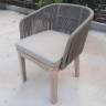 Кресло деревянное плетеное Flores натуральный 600х600х770 мм