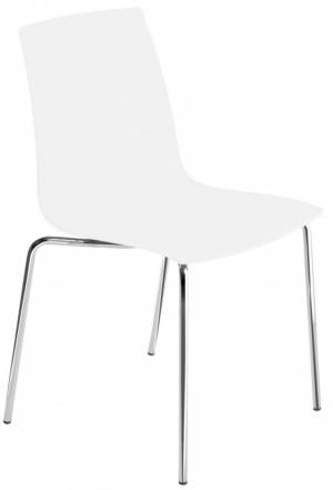 Стул пластиковый X-Treme S хромированный, белый 470х530х800 мм