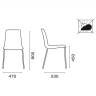 Стул пластиковый X-Treme S хромированный, белый 470х530х800 мм