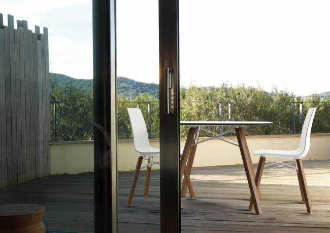 Стул пластиковый X-Treme-S Wox Iroko натуральный, белый 496х498х840 мм