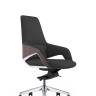 Кресло офисное / Шопен LB / черная кожа / алюминиевая база Кресло офисное / Шопен LB / черная кожа / алюминиевая база