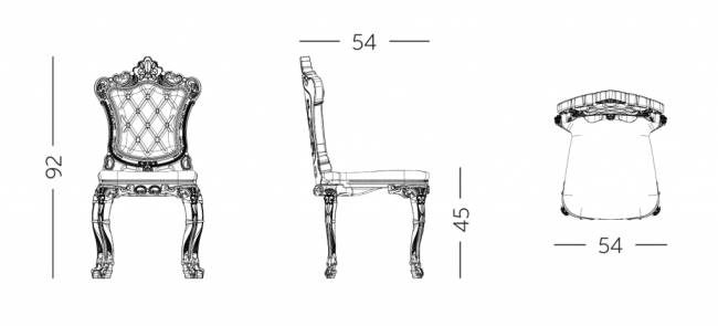 Стул пластиковый Princess Of Love Standard угольно-черный 540х540х920 мм