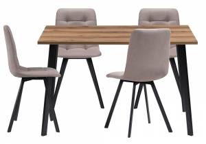 Эделин латте / дуб делано темный / черный матовый