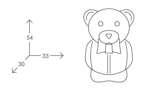 Светильник пластиковый Медвежонок Charlie Lighting 330х300х540 мм