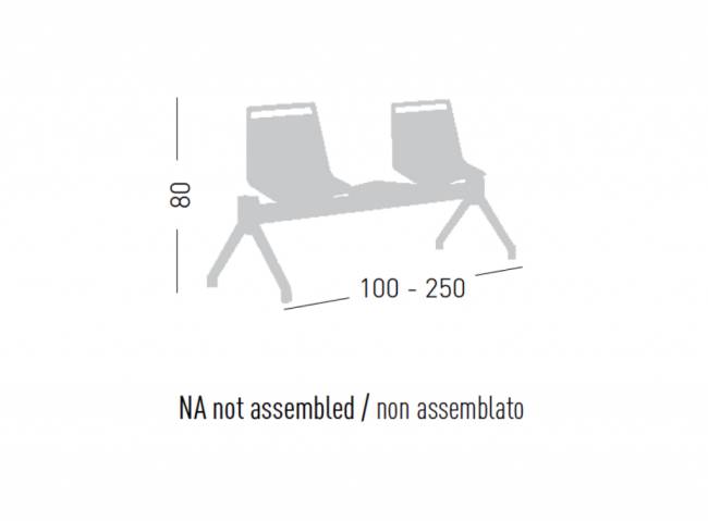 Скамейка пластиковая двухместная Akami PG 1000х835 мм