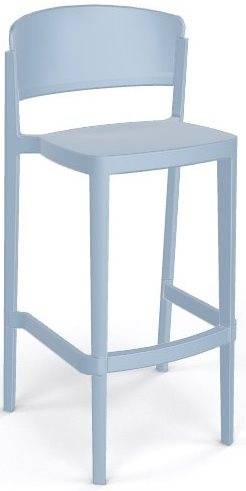 Стул пластиковый барный Abuela Stool 77 бледно-голубой 500х450х1010 мм Стул пластиковый барный Abuela Stool 77 бледно-голубой 500х450х1010 мм