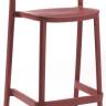 Стул пластиковый полубарный Nuta Stool 68 бордовый 485х470х920 мм