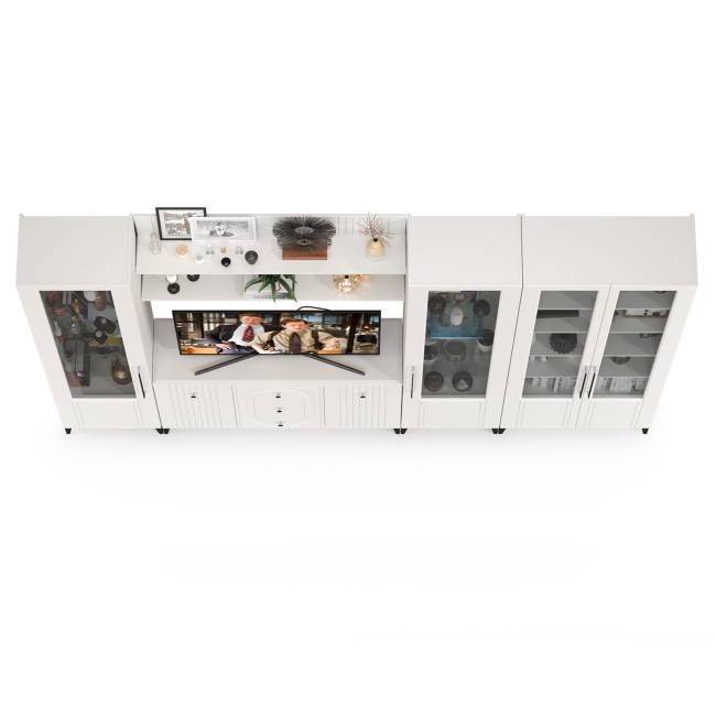 Набор мебели из шести предметов для гостиной Валенсия № 109 цвет белый шагрень