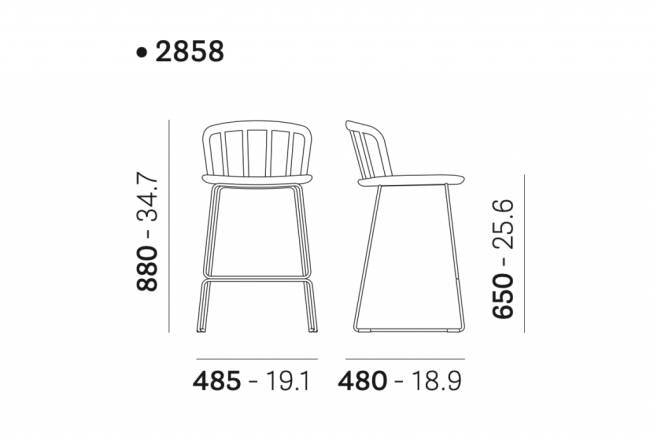 Стул деревянный полубарный Nym 485х480х880 мм Стул деревянный полубарный Nym 485х480х880 мм