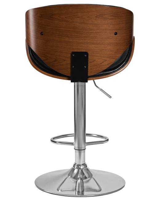 Набор 2 шт Стул барный DOBRIN KARTER, коричневое дерево, чёрный