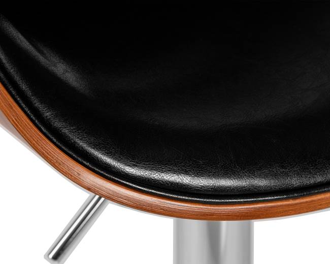 Набор 2 шт Стул барный DOBRIN KARTER, коричневое дерево, чёрный