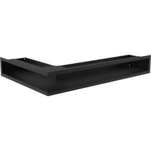 Решетка Kratki Люфт угловая 9*40 см правая черная