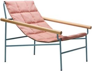 Кресло лаунж металлическое Dress Code Glam Indoor голубой, розовый 750х860х745 мм