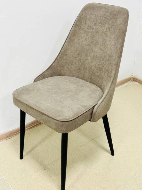 Стул БЕРТИ 360 град. поворот. B28 Темно-серый, велюр / черный каркас, М-City