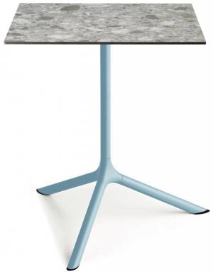 Стол ламинированный обеденный Tripe Maxi голубой, зернистый 700х700х740 мм
