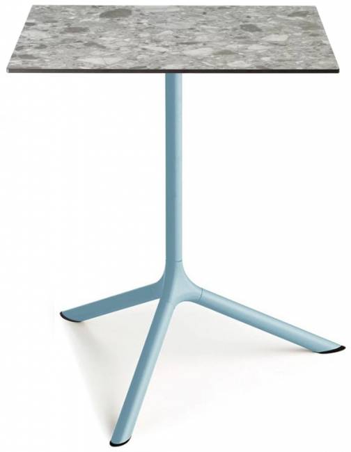 Стол ламинированный обеденный Tripe Maxi голубой, зернистый 700х700х740 мм