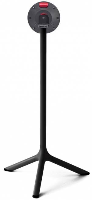 Стол ламинированный барный складной Tripe Folding черный, тортора шпатель Ø600х1100 мм