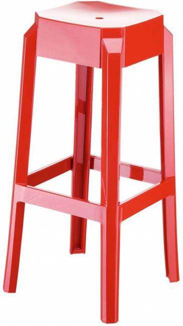 Табурет пластиковый барный Fox 75 красный 360х360х750 мм