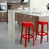 Табурет пластиковый барный Fox 75 красный 360х360х750 мм