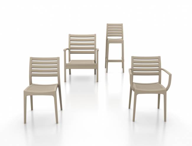 Кресло пластиковое Artemis XL бежевый 710х760х890 мм