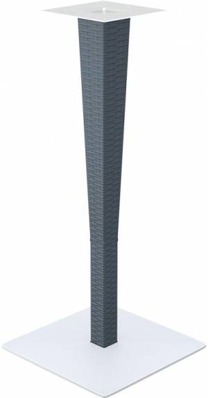 Подстолье с имитацией плетения барное Riva Bar антрацит 450х450х1100 мм