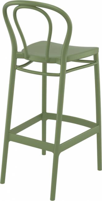 Стул пластиковый барный Victor Bar 75 оливковый 450х520х1060 мм