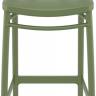 Стул пластиковый барный Victor Bar 75 оливковый 450х520х1060 мм