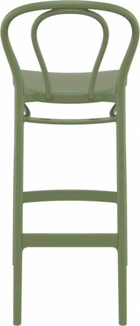 Стул пластиковый барный Victor Bar 75 оливковый 450х520х1060 мм
