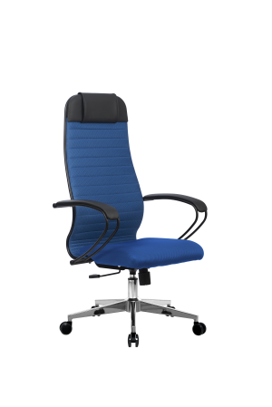 Кресло МЕТТА-21(MPRU)/подл.130/осн.004, синий/синий