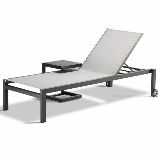 Столик металлический для лежака GT 927 антрацит 400х400х450 мм