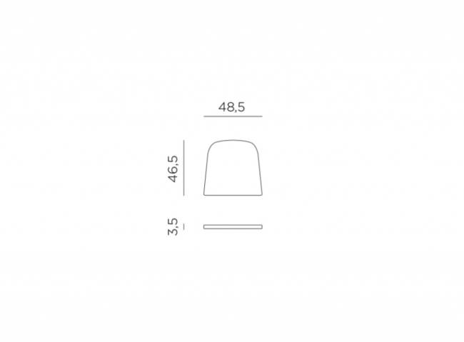 Подушка для кресла Net белый 460х485х35 мм