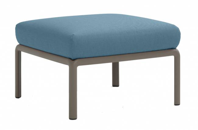 Пуф пластиковый с подушкой Komodo Pouf тортора, синий 700х700х490 мм